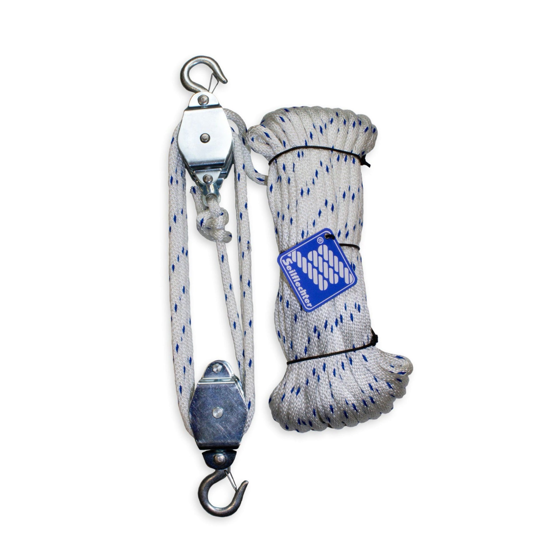 Flaschenzug komplett mit Seil Flaschenzüge Seilflechter 