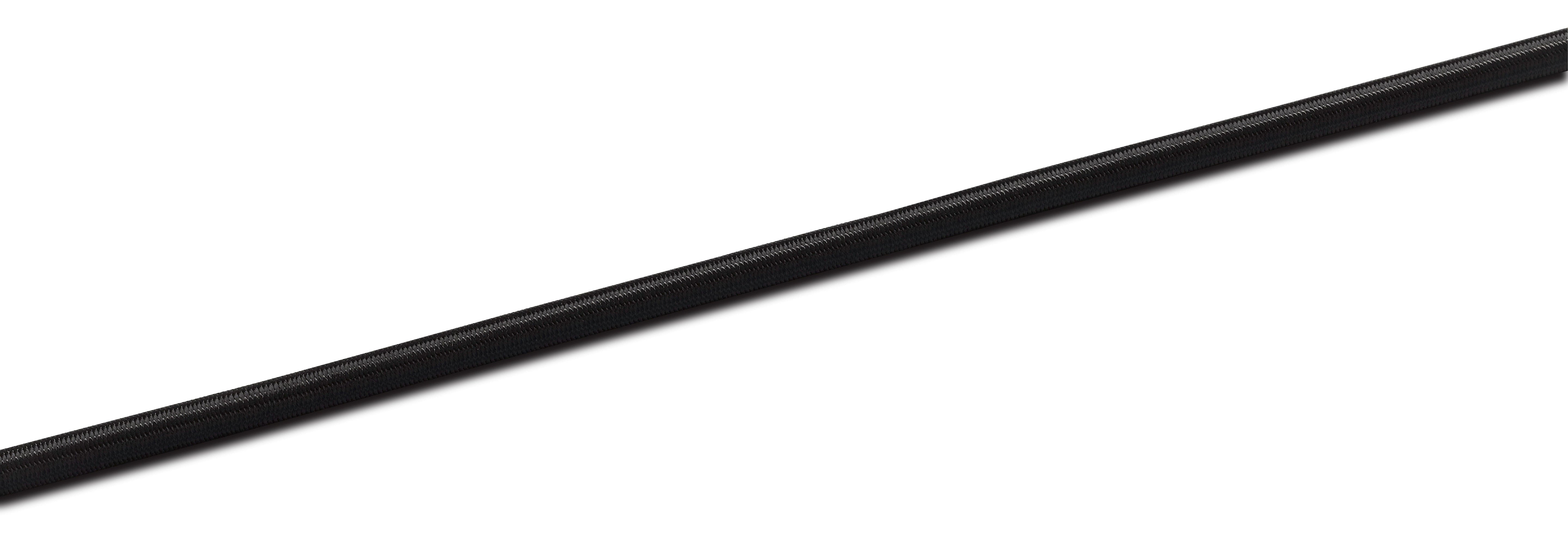 GUMMISEIL PES UMMANTELT 4 MM, SCHWARZ, METERWARE, Gummiseile SEILFLECHTER Tauwerk GmbH 