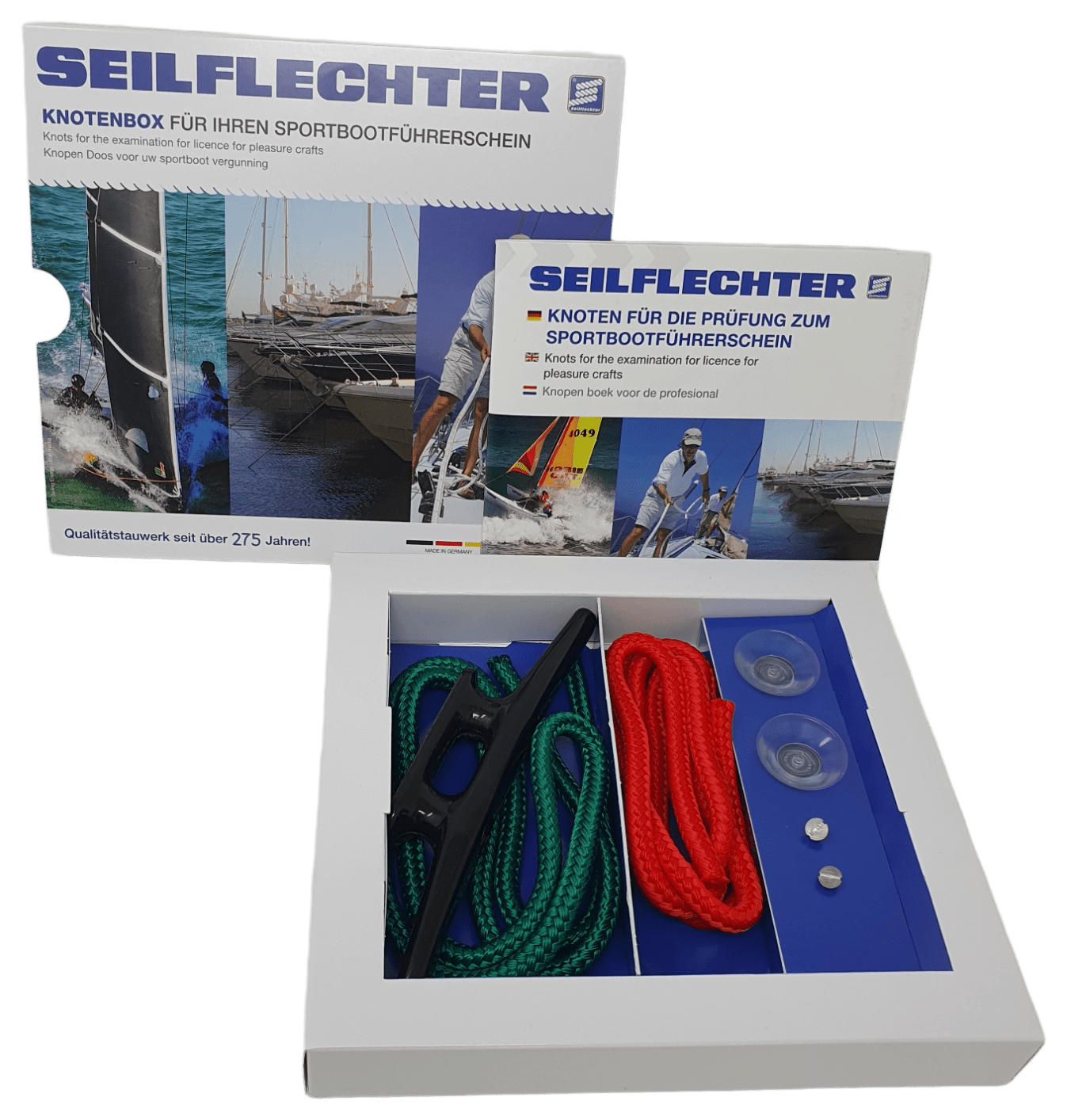 Knotenbox für den Sportbootführerschein Zubehör Seilflechter 