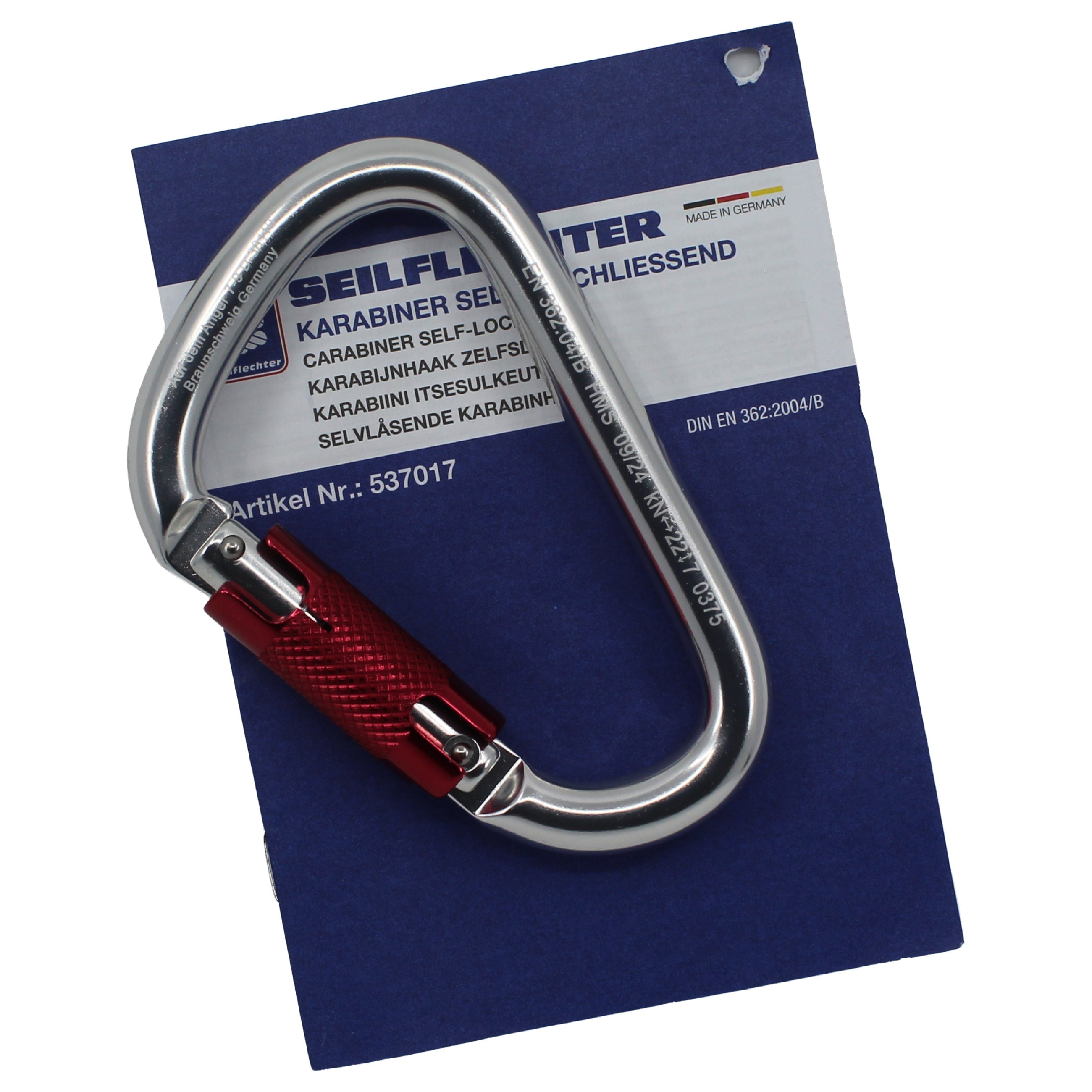 LM-BERGSTEIGER-KARABINER, SELBSTSICHERND, HMS Karabiner SEILFLECHTER Tauwerk GmbH 