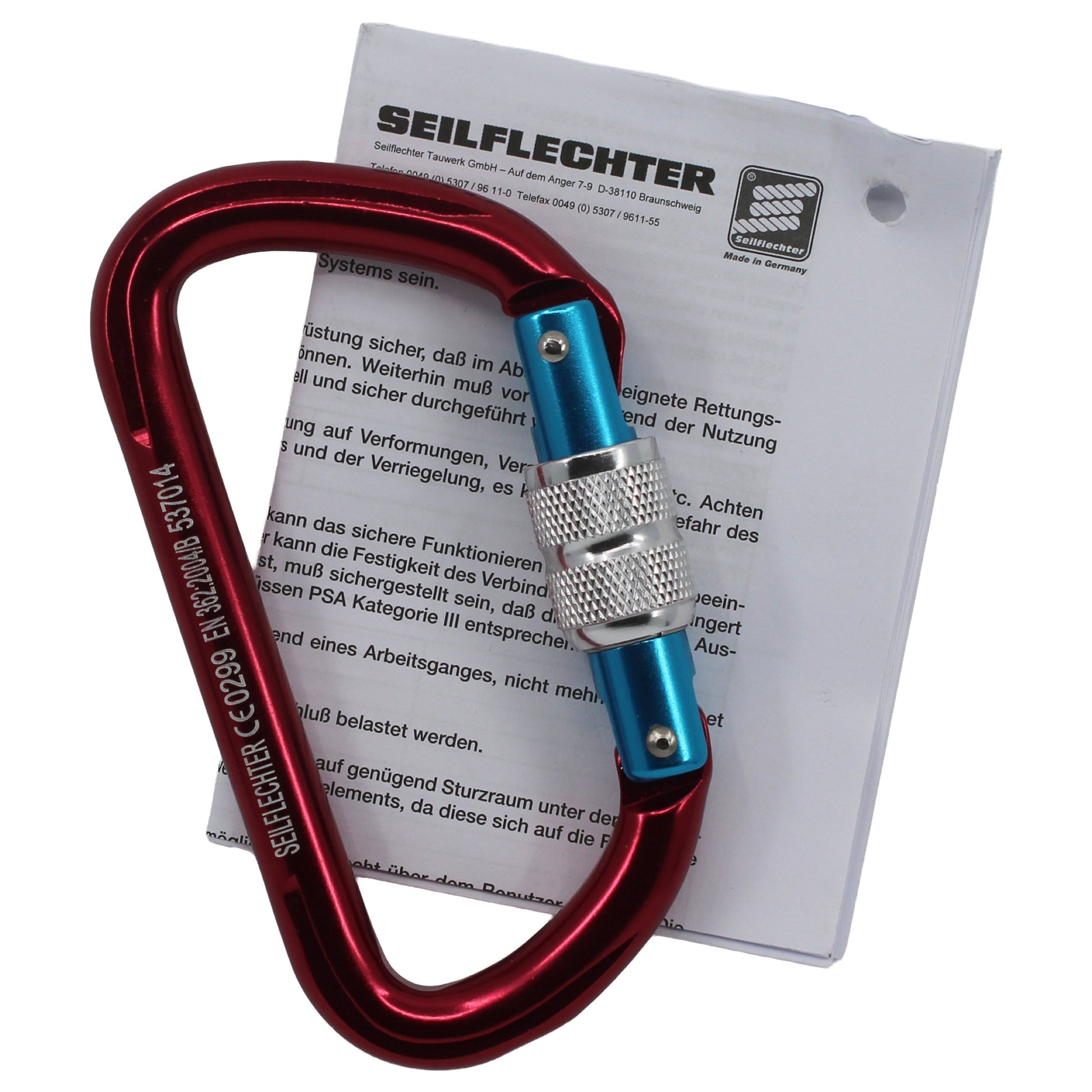 LM-BERGSTEIGER-KARABINERHAKEN MIT SV, 2400 daN Karabiner SEILFLECHTER Tauwerk GmbH 