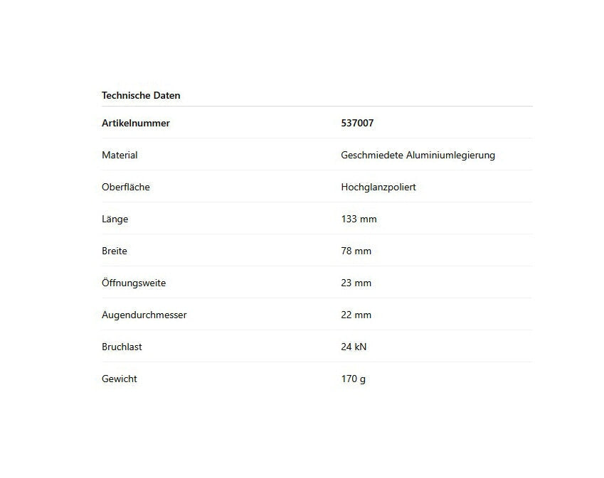 LM-Karabinerhaken | Mit Schraubverschluss Karabiner Seilflechter Tauwerk GmbH 