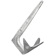 Bootsanker aus verzinktem Stahl mit langem Schaft und flacher Fluke für sicheren Halt.