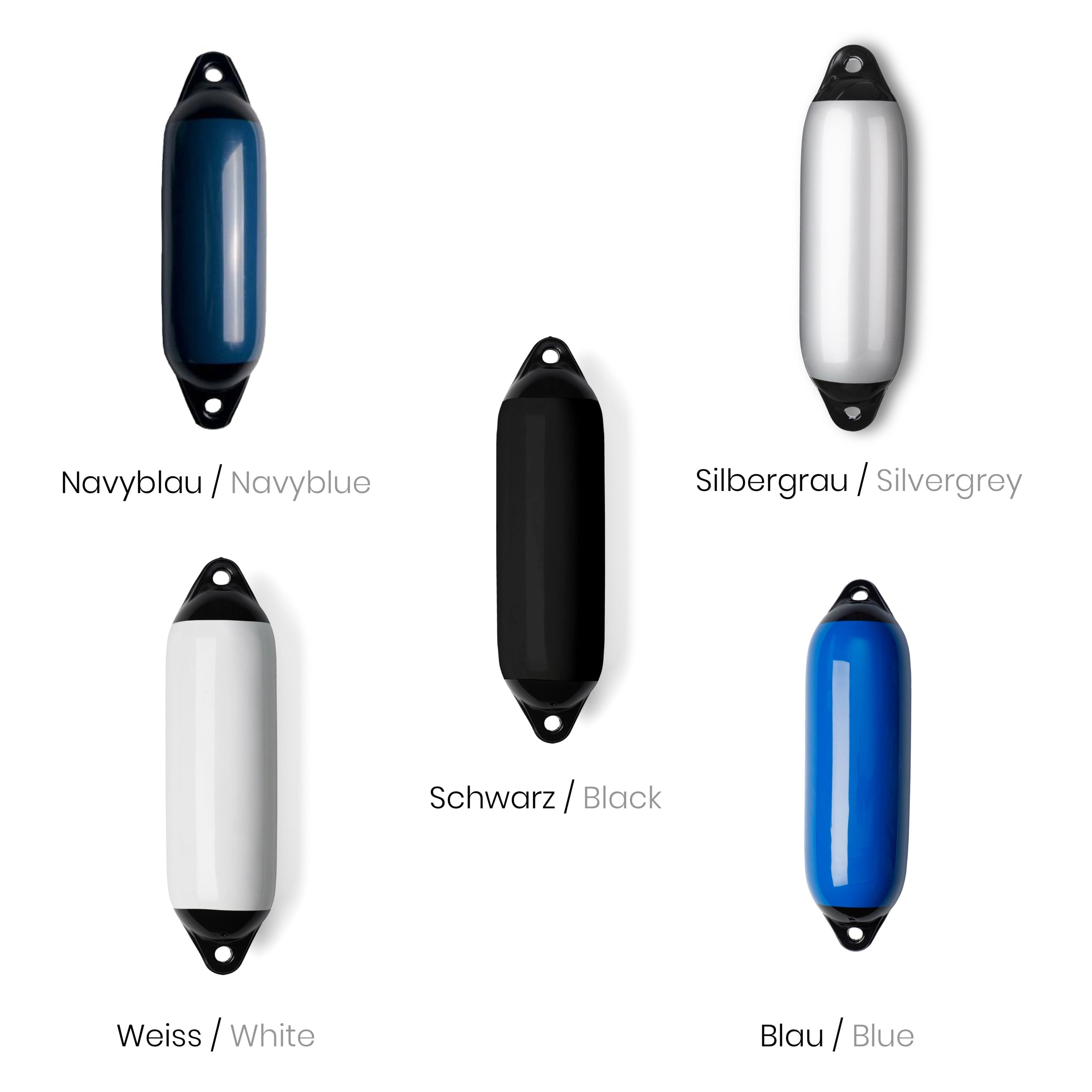 Marine-Fenderset - 4 Fender inkl. Leinen Bootsfender Seilflechter Tauwerk GmbH 