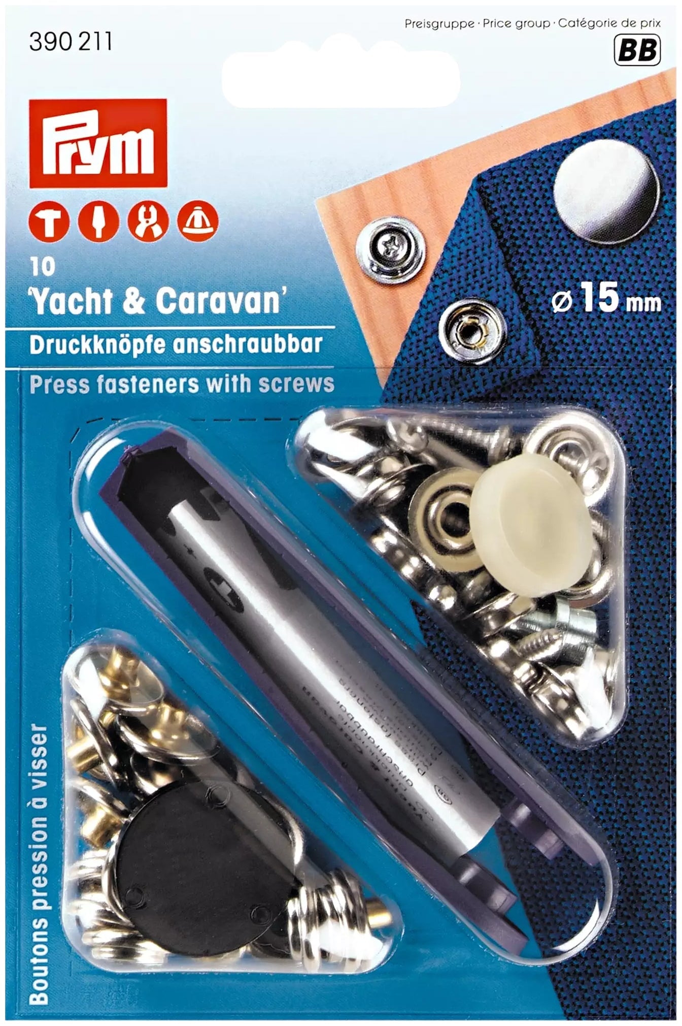 Messing-Druckknöpfe Set Druckknöpfe Seilflechter 