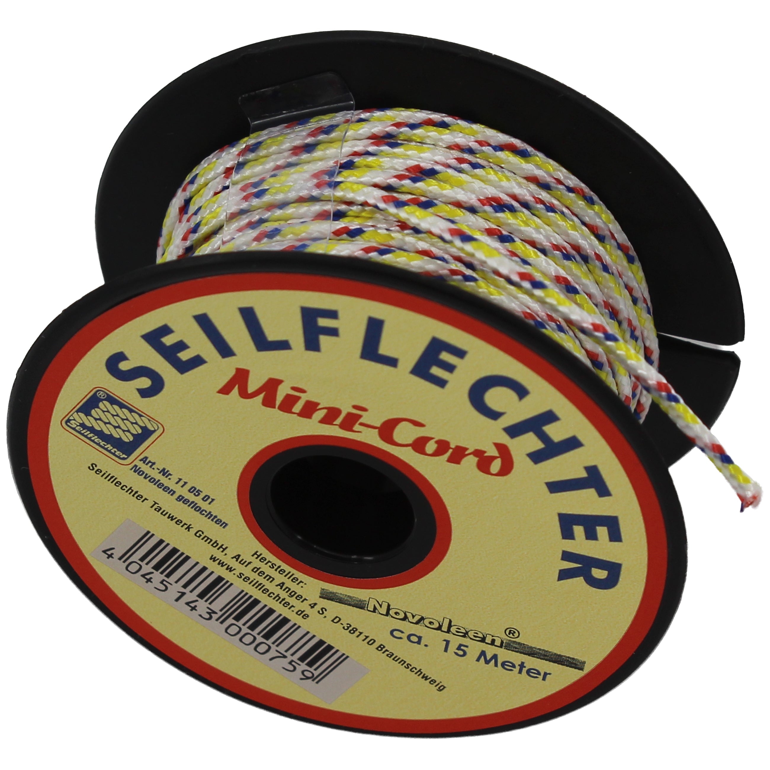 MINICORD-GEFL. NOVOLEEN® SCHNUR 1,5 MM, 15 M Novoleen SEILFLECHTER Tauwerk GmbH 