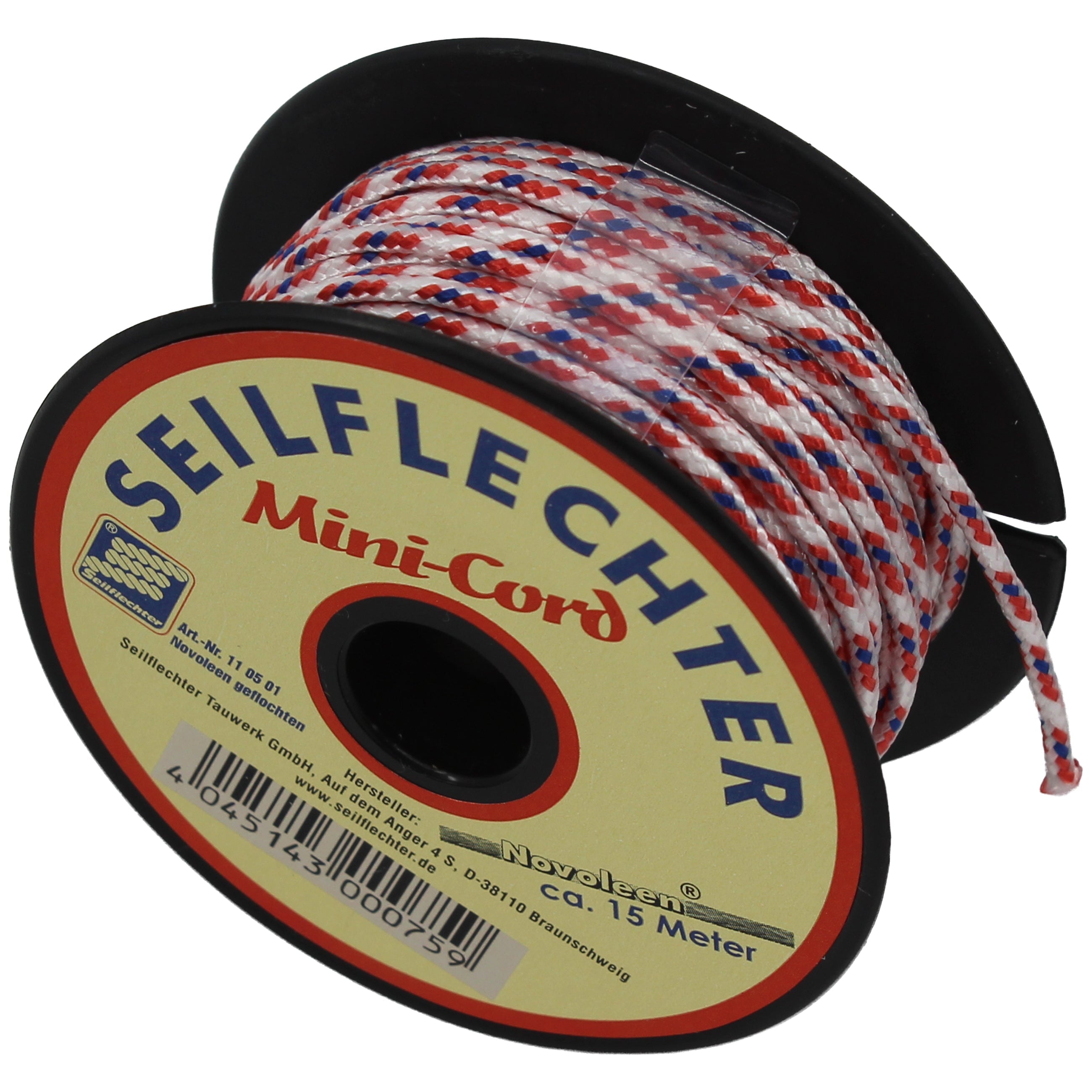 MINICORD-GEFL. NOVOLEEN® SCHNUR 1,5 MM, 15 M Novoleen SEILFLECHTER Tauwerk GmbH 