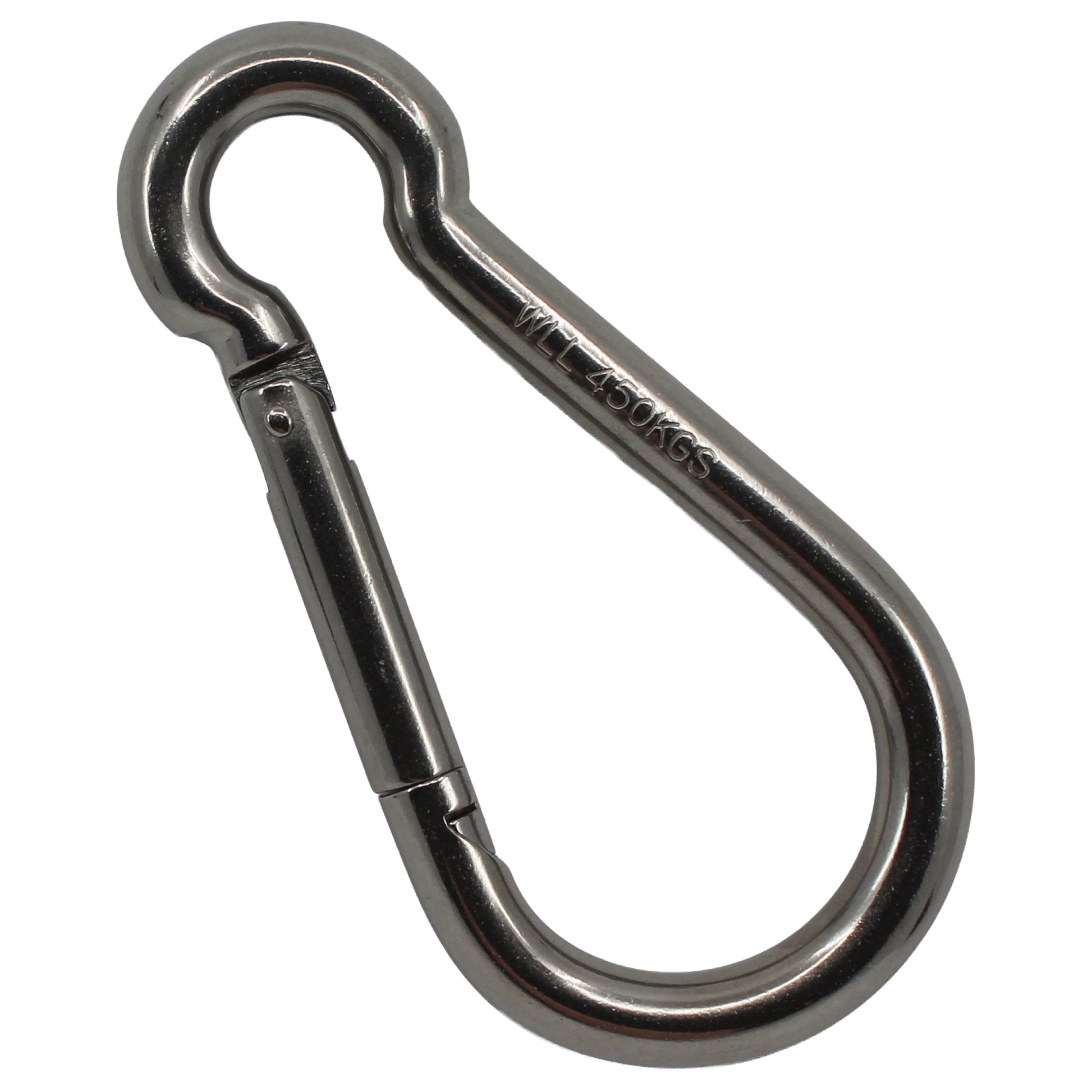 NIRO-KARABINERHAKEN 140 X 12 BIRNENFÖRMIG, OFFENES AUGE Karabiner SEILFLECHTER Tauwerk GmbH 