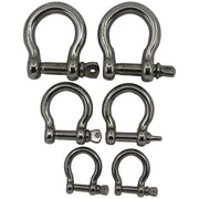 NIROSCHÄKEL-SET RUND GESCHW.; JE 2 STÜCK 6 MM, 8 MM, 10 MM Schäkel SEILFLECHTER Tauwerk GmbH 