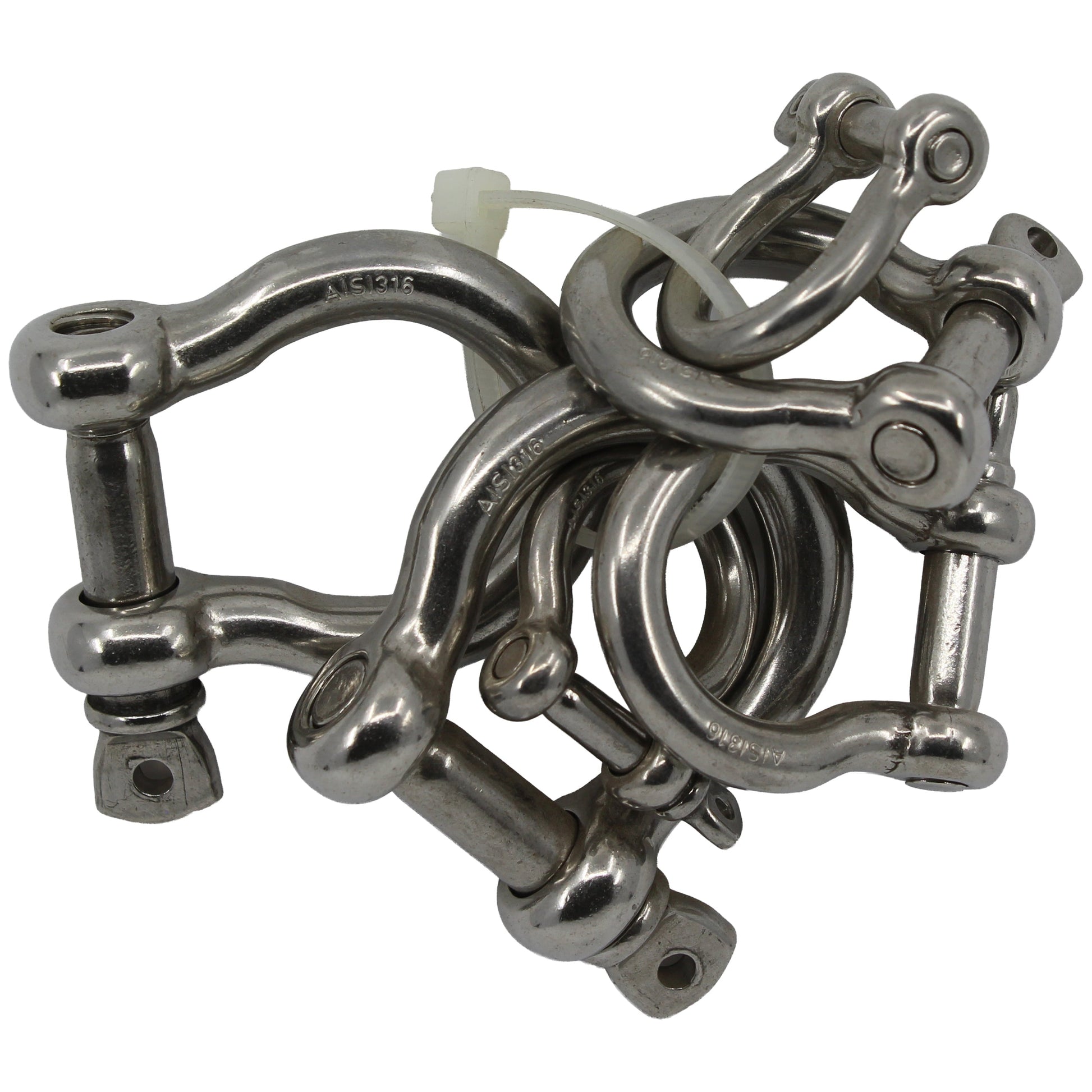 NIROSCHÄKEL-SET RUND GESCHW.; JE 2 STÜCK 6 MM, 8 MM, 10 MM Schäkel SEILFLECHTER Tauwerk GmbH 