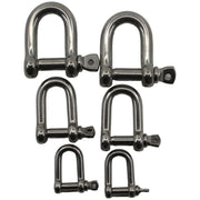 NIROSCHÄKEL-SET RUND KURZ JE 2 STÜCK 6 MM, 8 MM, 10 MM Schäkel SEILFLECHTER Tauwerk GmbH 