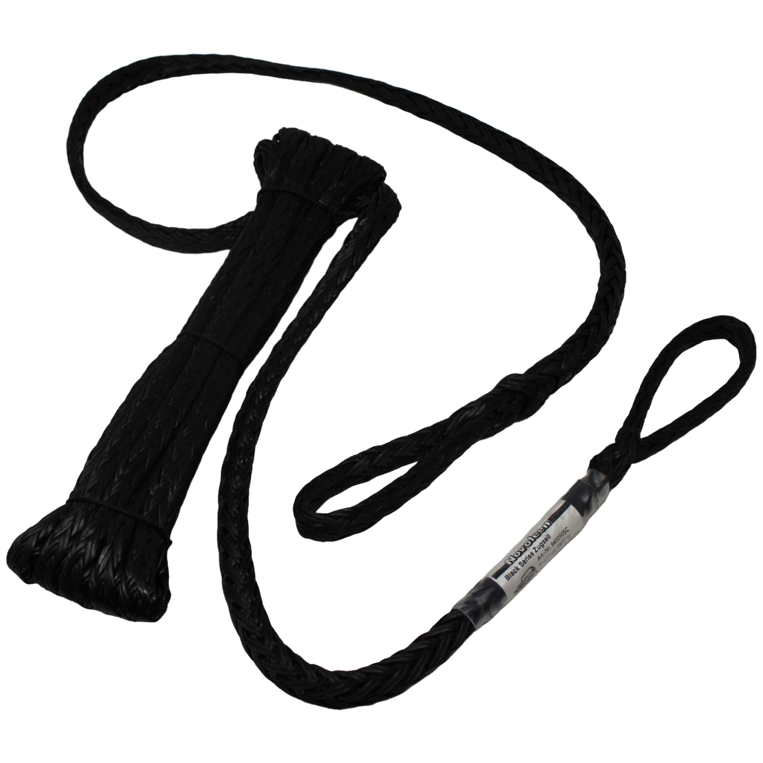 Novoleen® PU 12 Zugseilverlängerung unischwarz Zugseilverlängerungen Seilflechter Tauwerk GmbH 