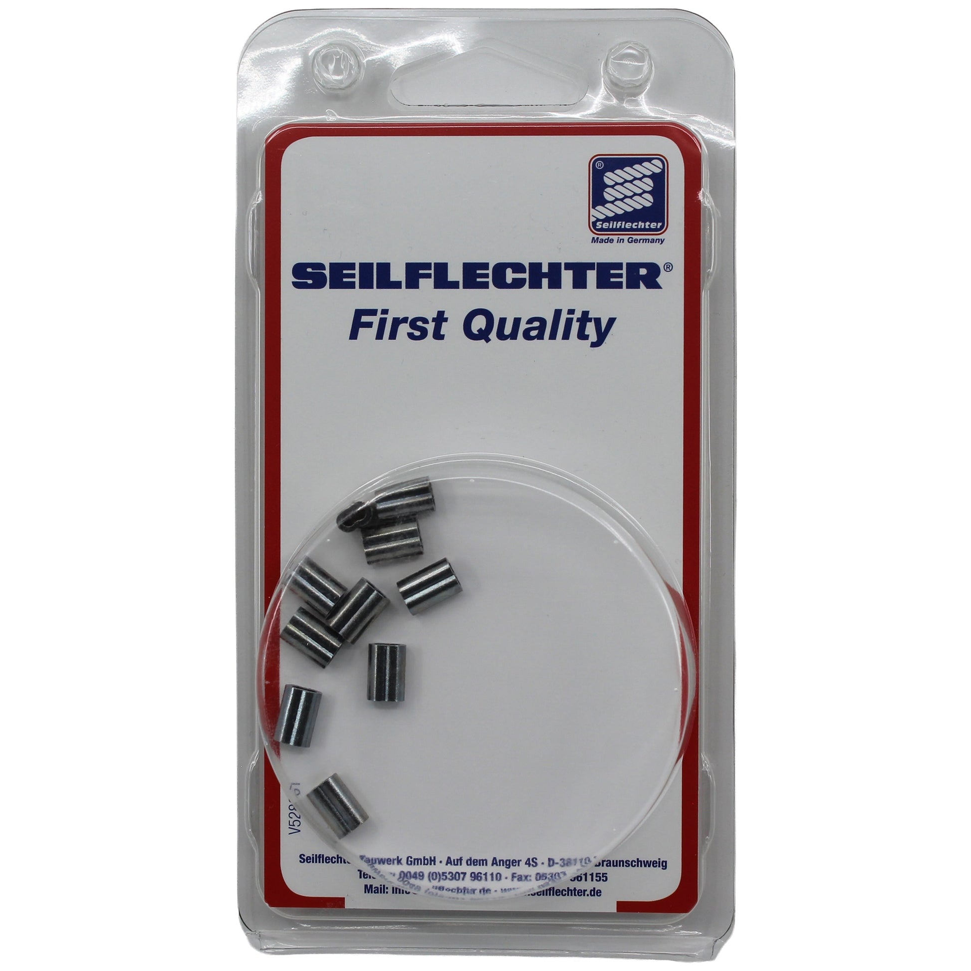 PRESSHÜLSE KUPFER VERZ. 1,5 - 2,0 MM, 1 STCK = 10 HÜLSEN Presshülsen SEILFLECHTER Tauwerk GmbH 