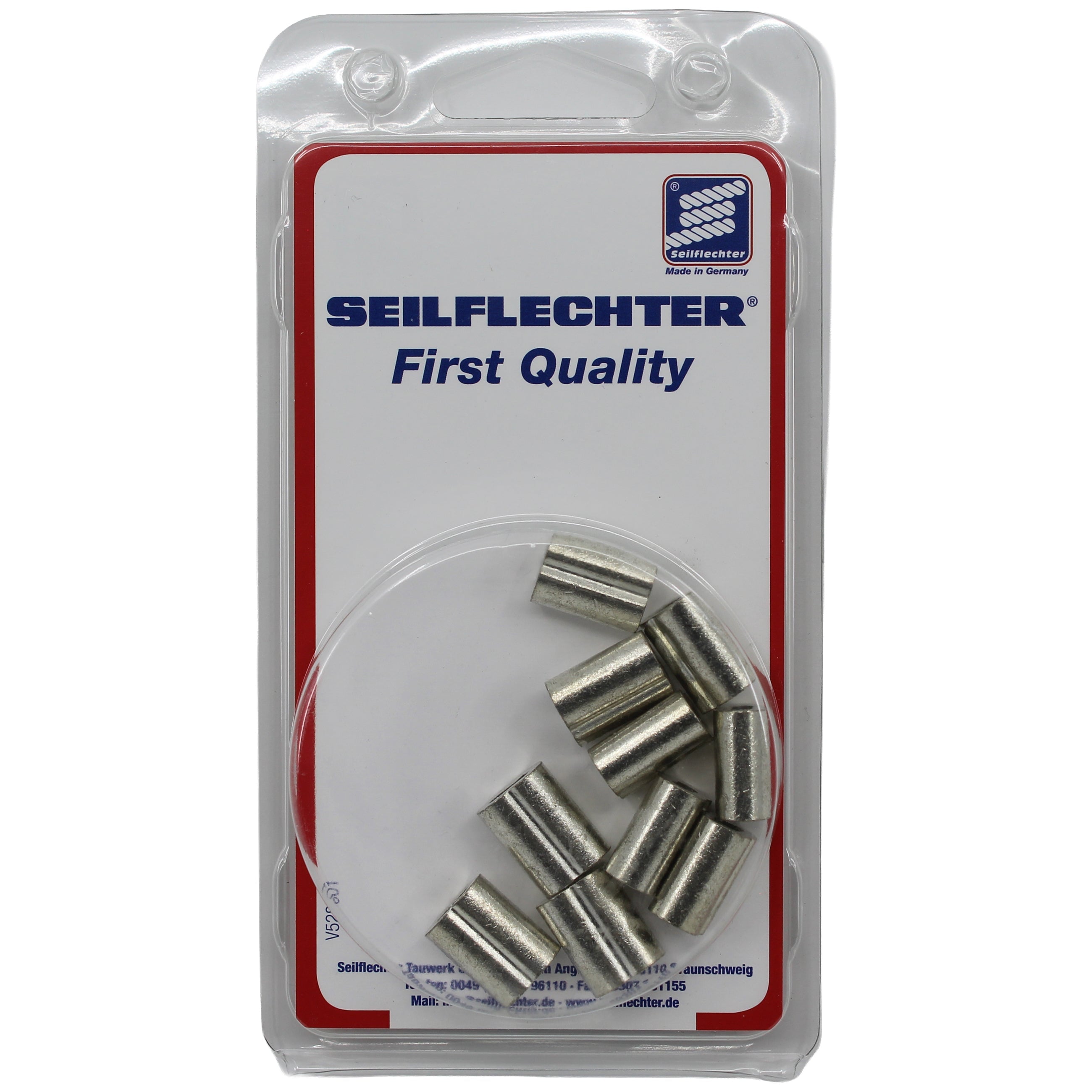 PRESSHÜLSE KUPFER VERZ. 2,8 - 3,0 MM, 1 STCK = 10 HÜLSEN Presshülsen SEILFLECHTER Tauwerk GmbH 