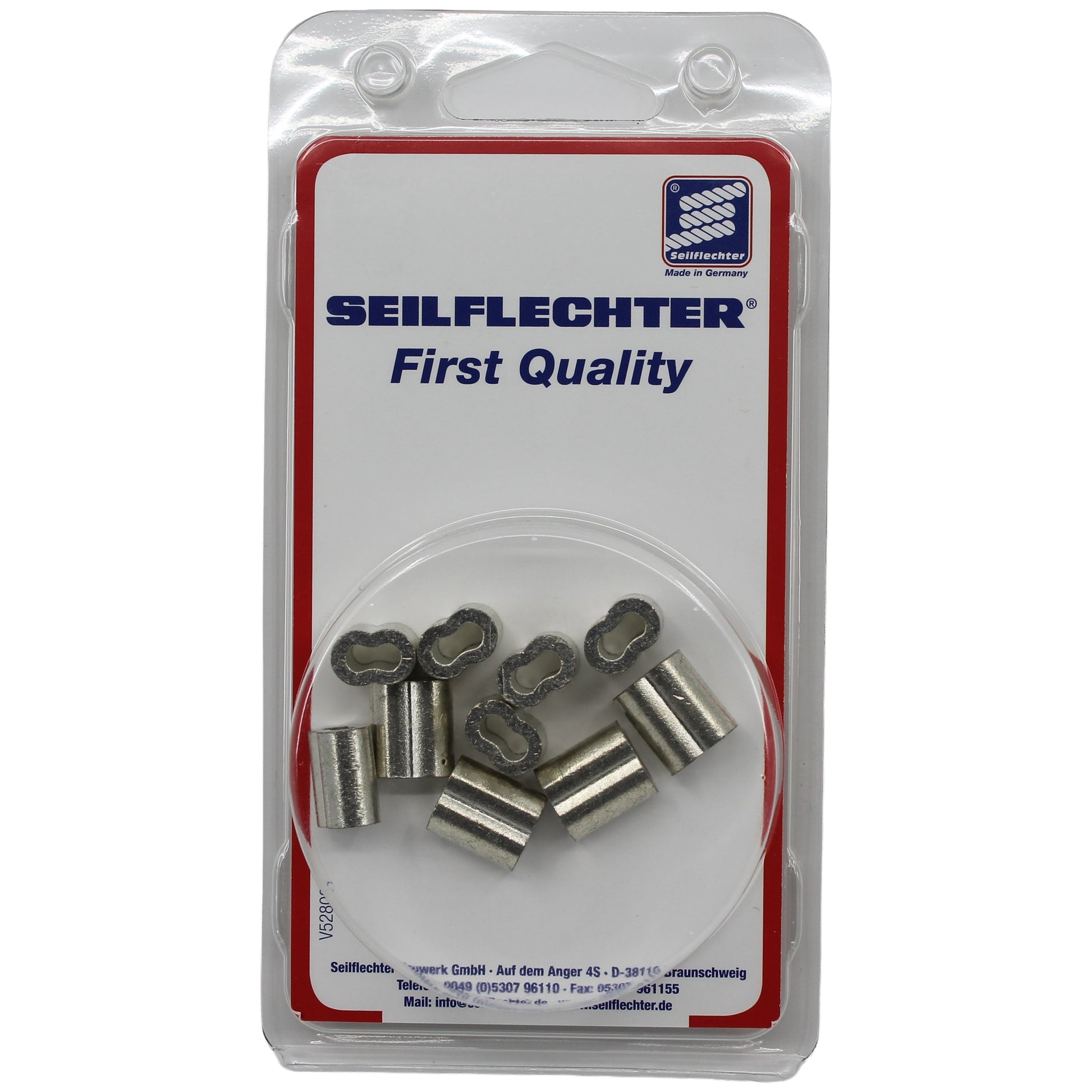 PRESSHÜLSE KUPFER VERZ. 3,0 - 3,5 MM, 1 STCK = 10 HÜLSEN Presshülsen SEILFLECHTER Tauwerk GmbH 