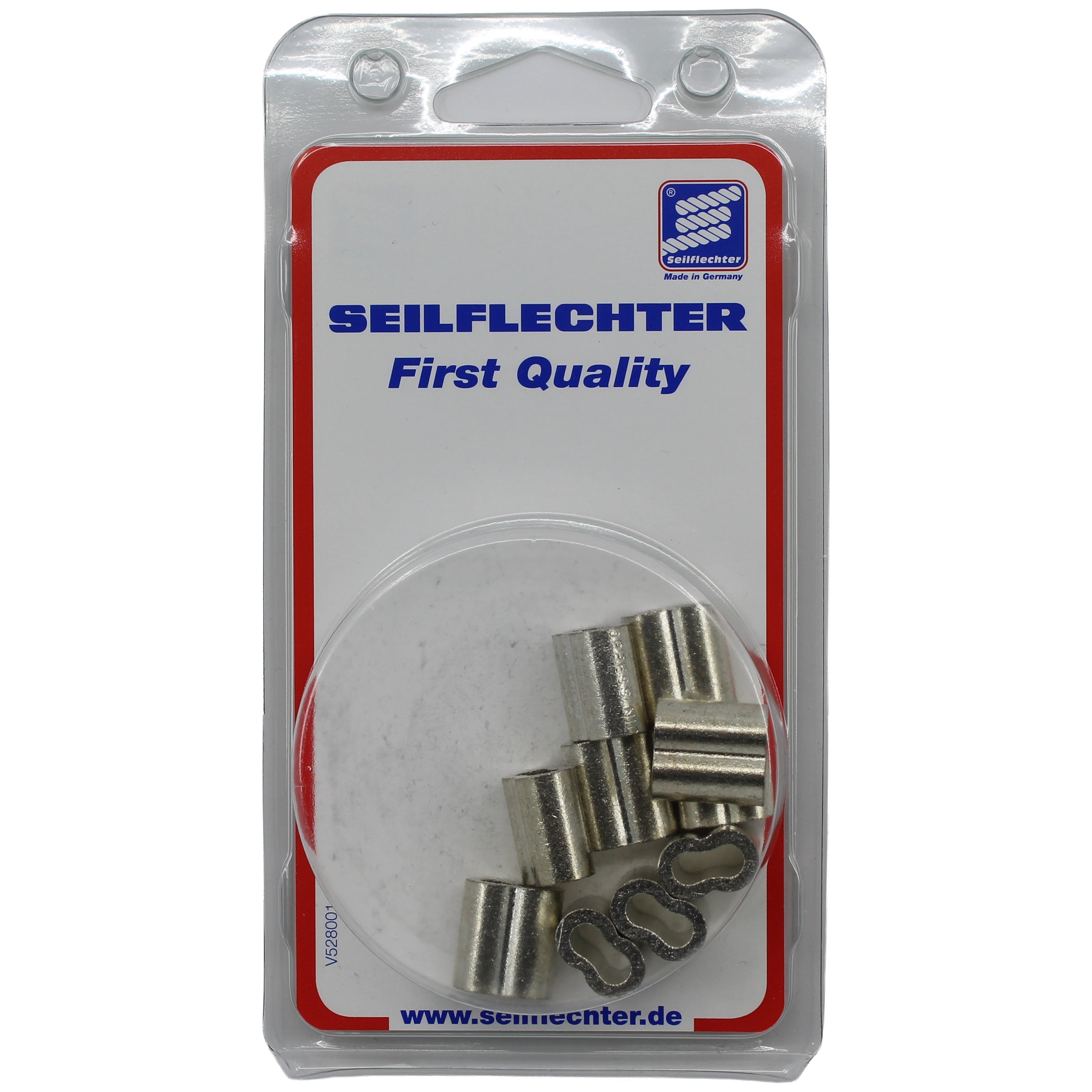 PRESSHÜLSE KUPFER VERZ. 4,0 - 4,5 MM, 1 STCK = 10 HÜLSEN Presshülsen SEILFLECHTER Tauwerk GmbH 