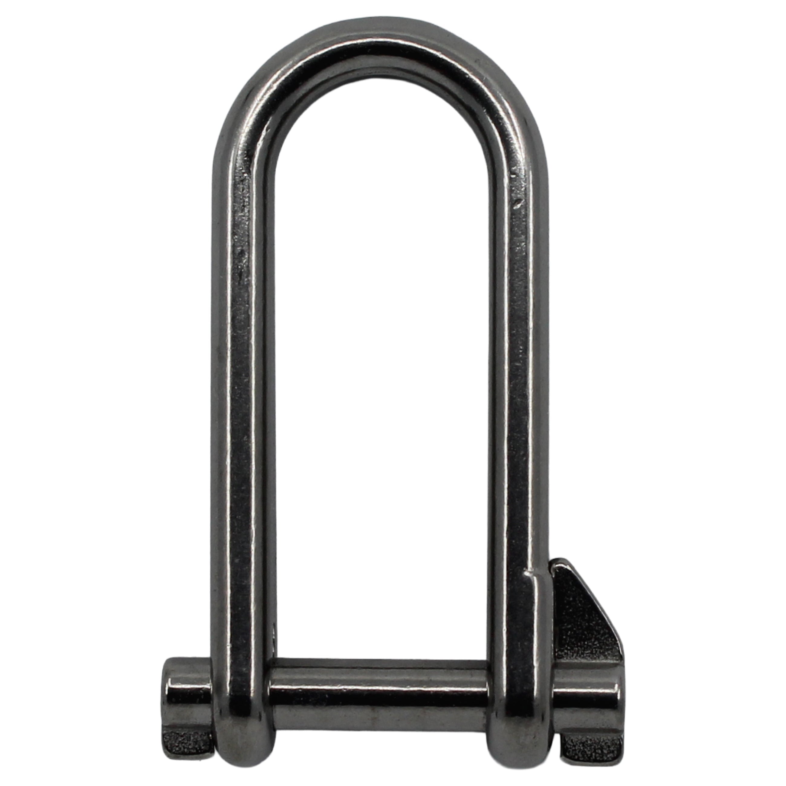 Schäkel A4 AISI 316 gerade lang mit Schlüsselbolzen Schäkel Seilflechter 8 mm 