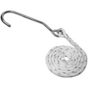 SCHLEUSENHAKEN EDELSTAHL MIT 5 M SPIRAL-BIROTEXSEIL 10MM Schleusenhaken SEILFLECHTER Tauwerk GmbH 