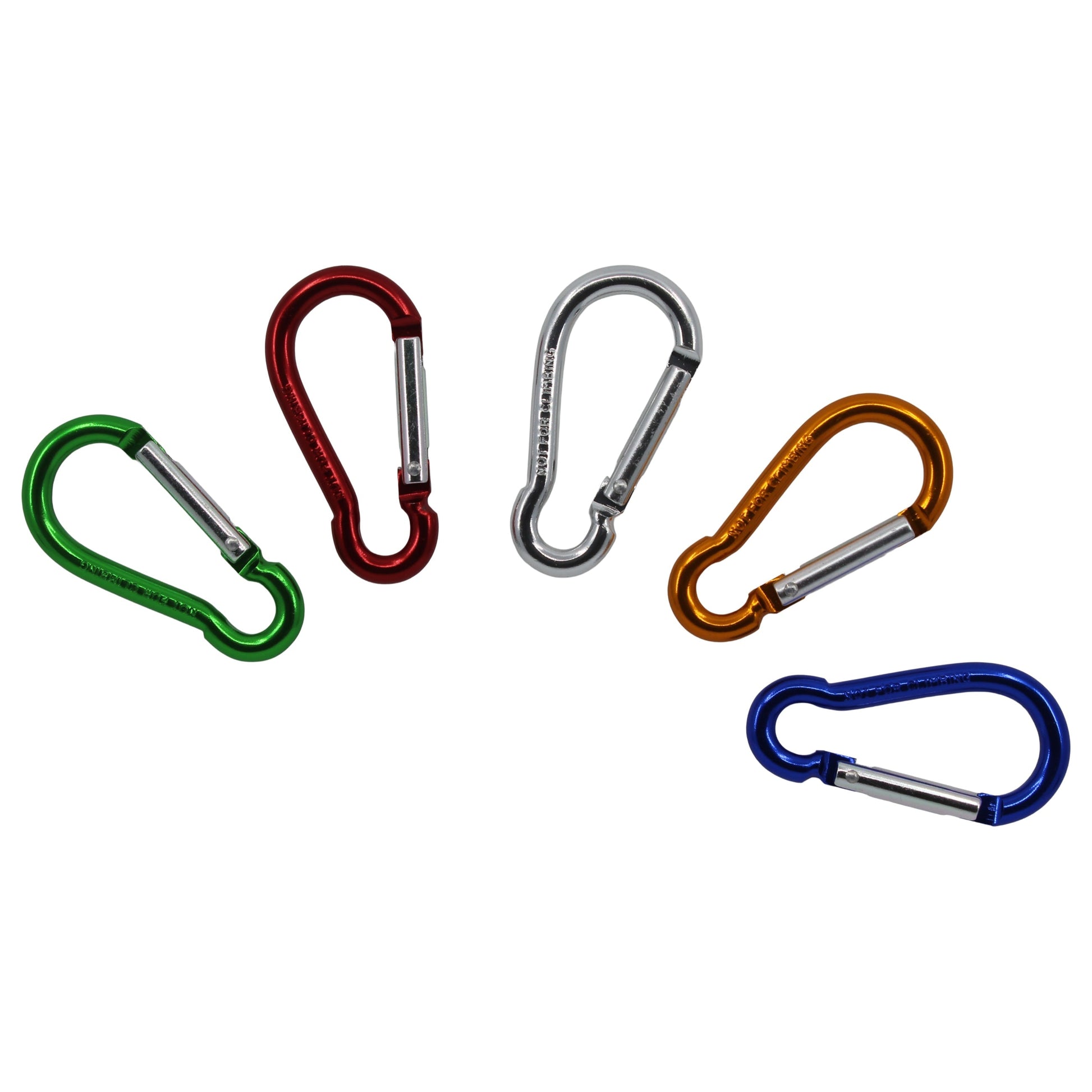 Schlüsselanhänger Alu-Karabinerhaken | Farbig gemischt Zubehör Seilflechter 60 x 6 mm ohne Schlüsselring 
