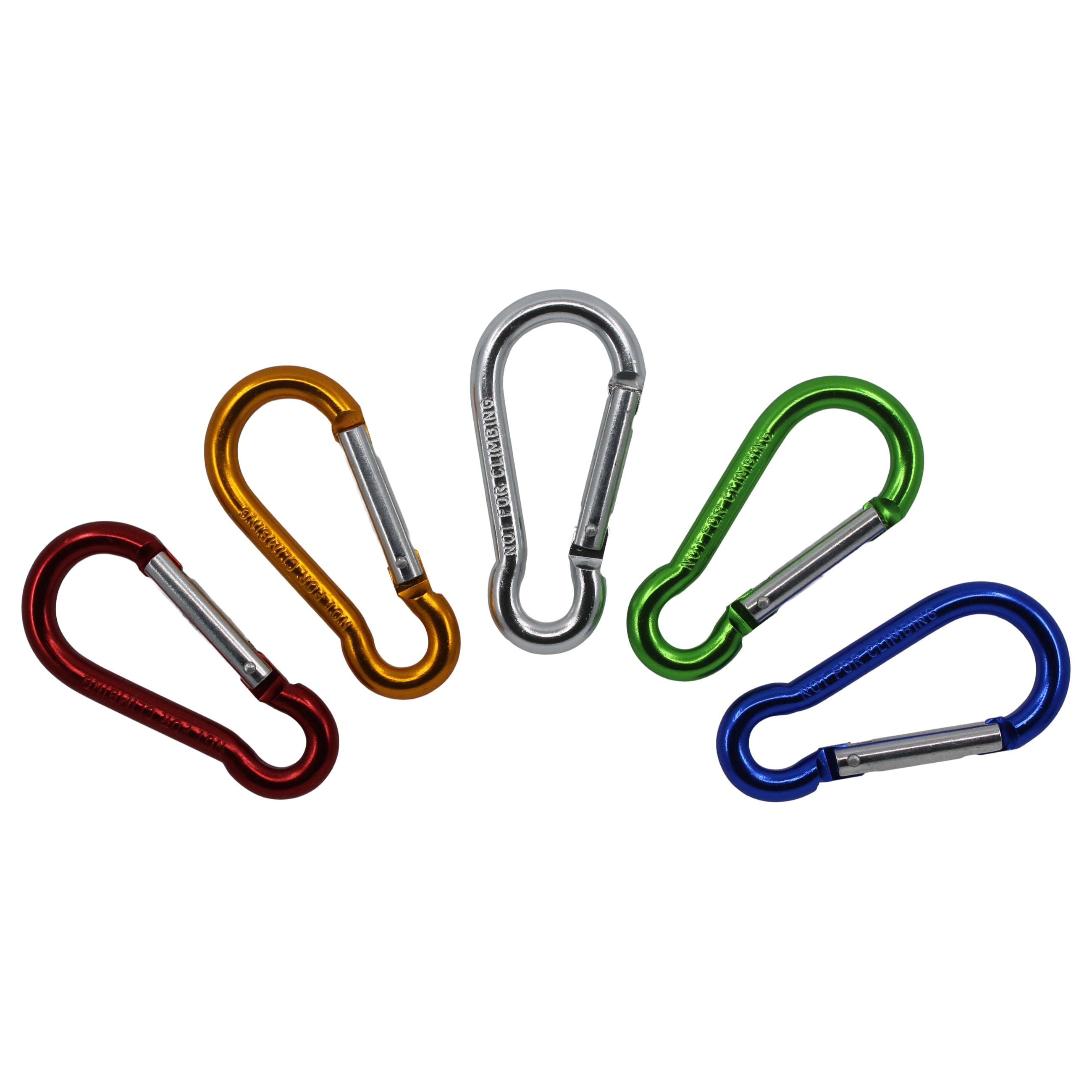 Schlüsselanhänger Alu-Karabinerhaken | Farbig gemischt Zubehör Seilflechter 80x 8 mm ohne Schlüsselring 