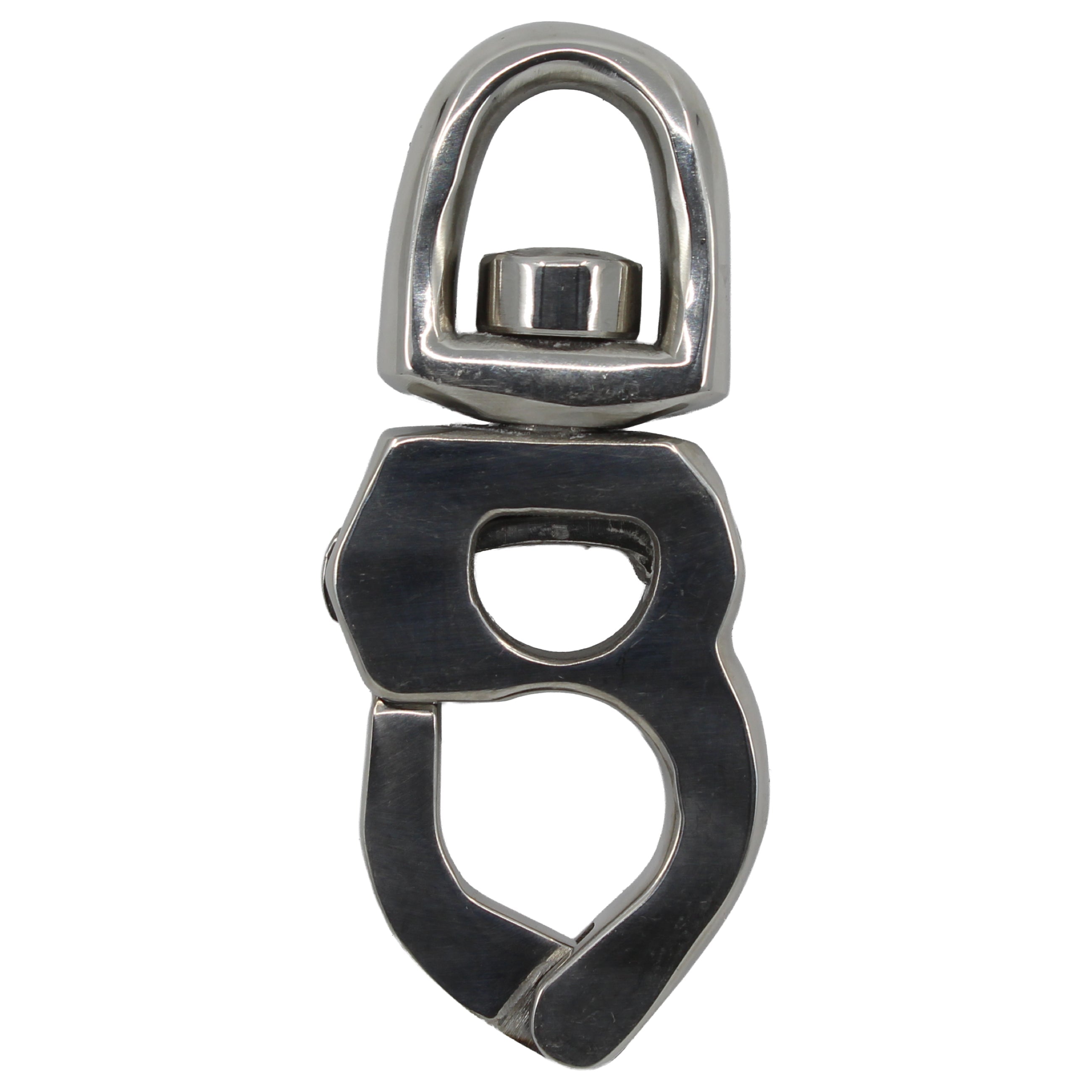 Schnappschäkel mit Wirbelauge AISI 316 Schäkel Seilflechter 