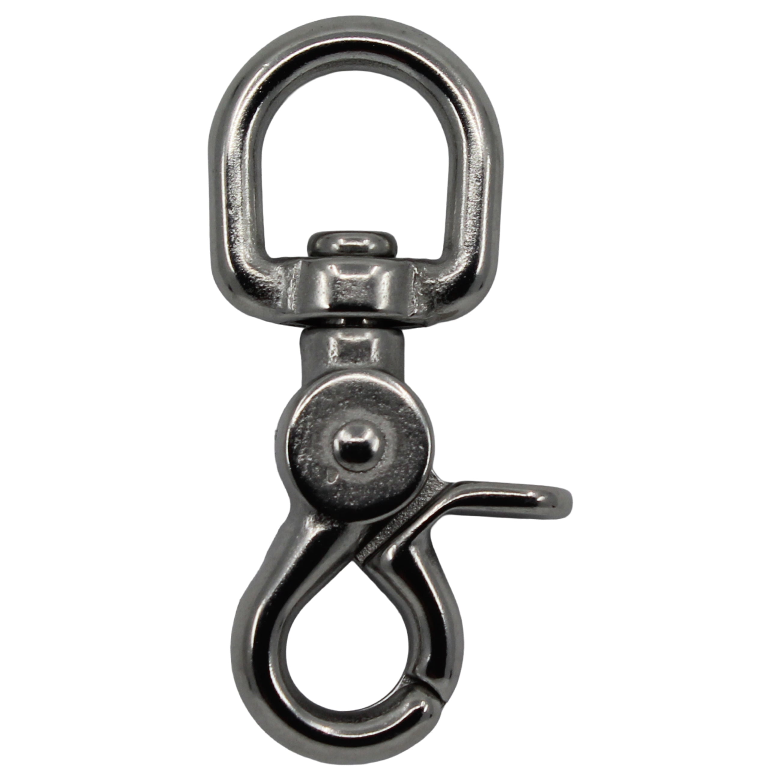 Schnappschäkel mit Wirbelauge AISI 316 Schäkel Seilflechter D 16mm 