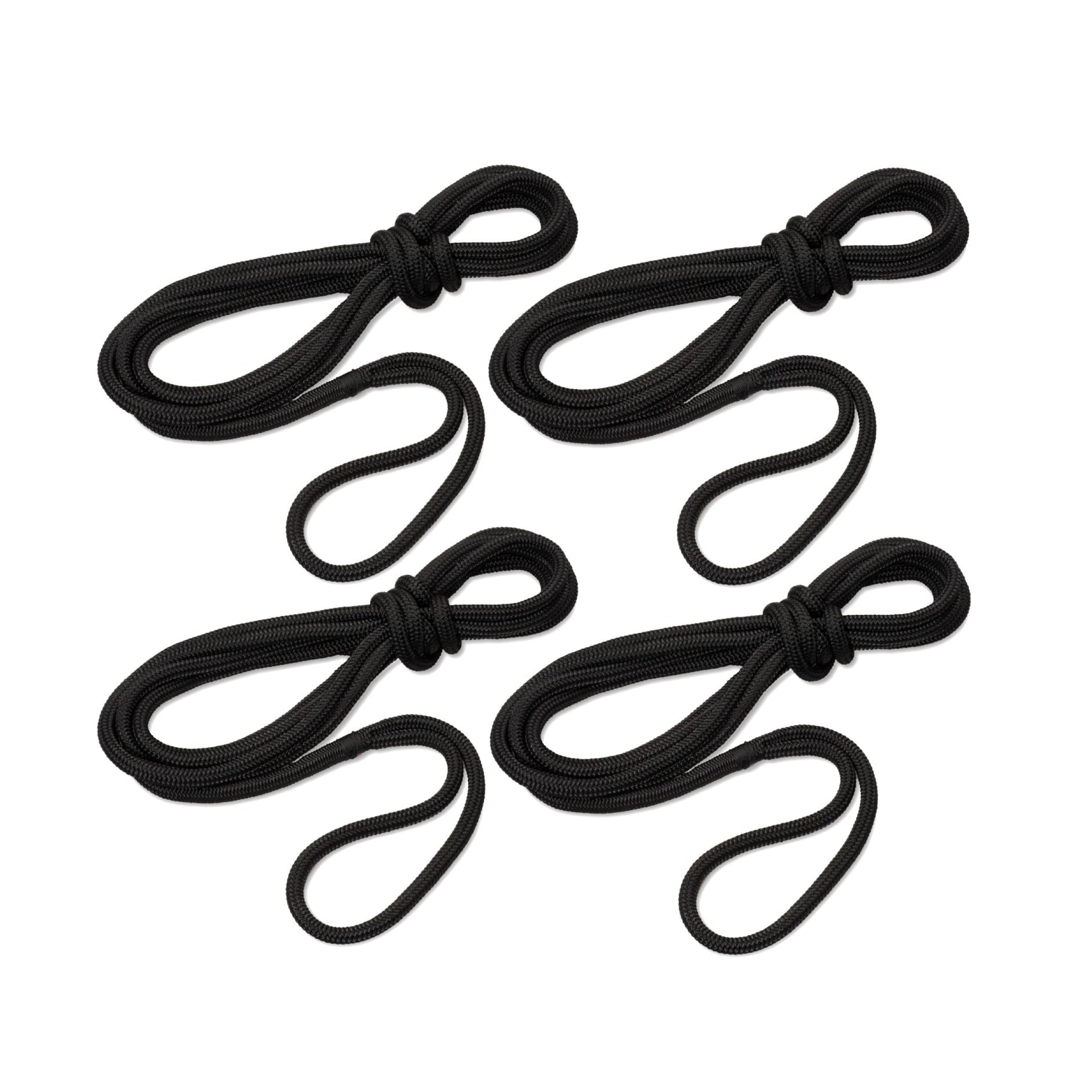 Set mit 4 Taifun®-Festmachern schwarz Festmacher Seilflechter 