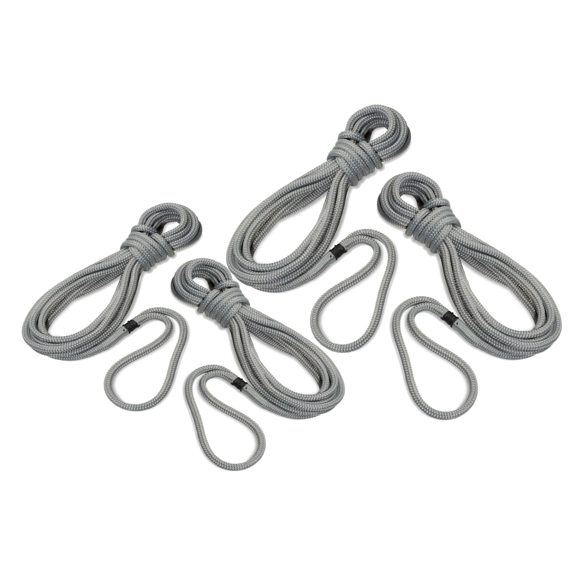 Set mit 4 Taifun®-Festmachern silbergrau Festmacher Seilflechter 