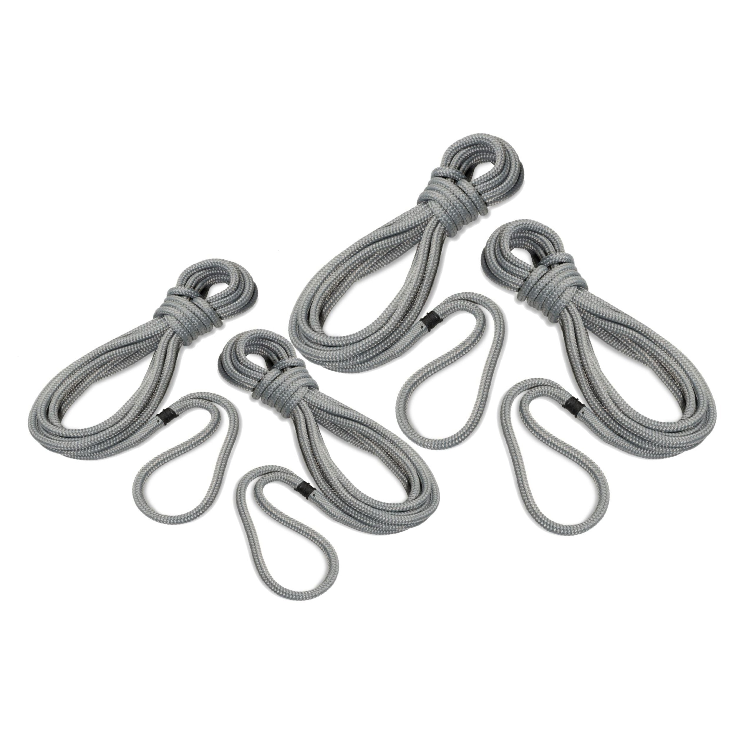 Set mit 4 Taifun®-Festmachern silbergrau Festmacher Seilflechter 