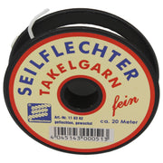 TAKELGARN, GEFLOCHTEN, GEWACHST "FEIN", 20 M, Ø1,2 MM, WEISS Takelgarne SEILFLECHTER Tauwerk GmbH 