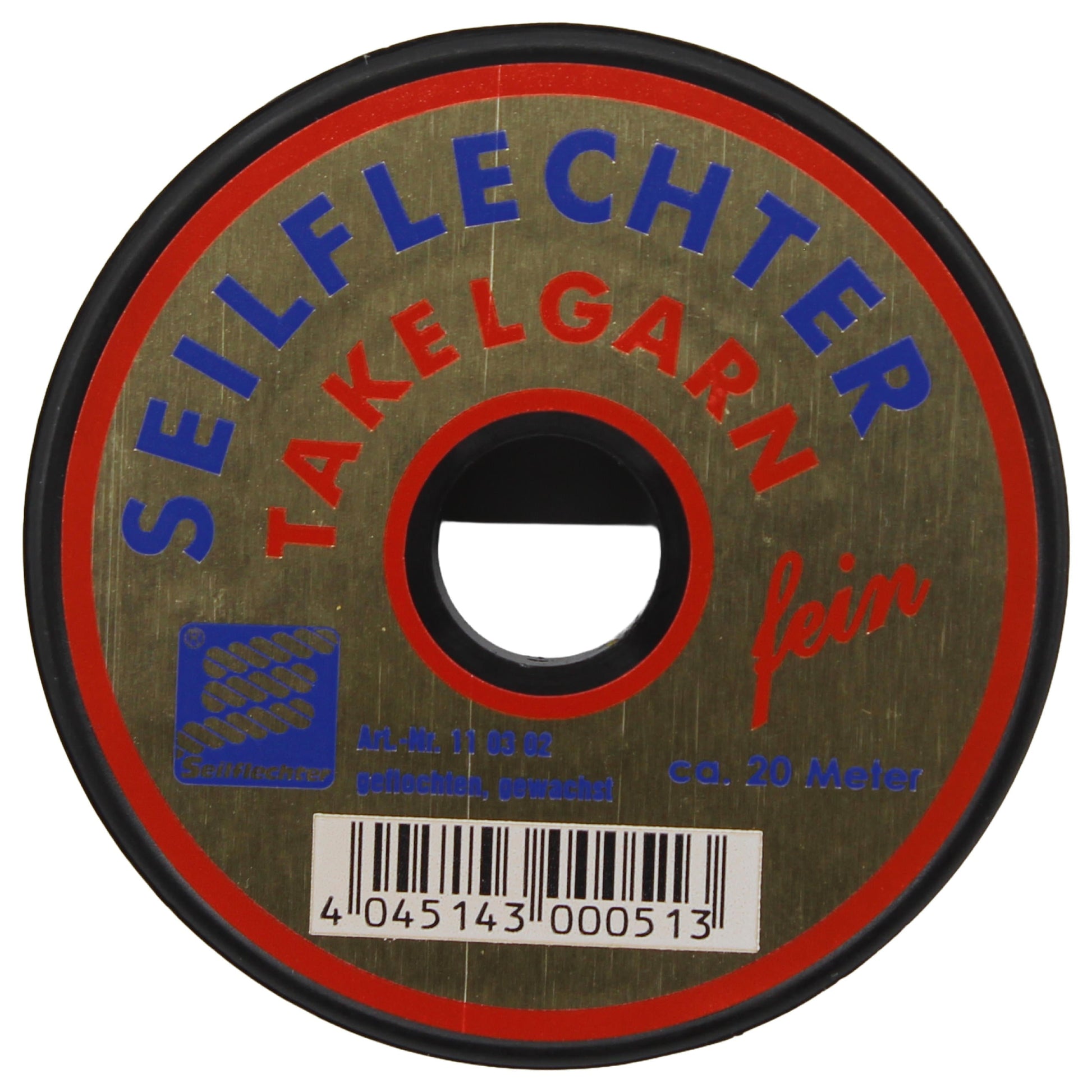 TAKELGARN, GEFLOCHTEN, GEWACHST "FEIN", 20 M, Ø1,2 MM, WEISS Takelgarne SEILFLECHTER Tauwerk GmbH 