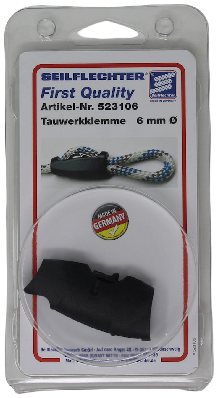 Tauwerk-Klemme Super Sharky Tauwerkklemmen Seilflechter 6 Millimeter 