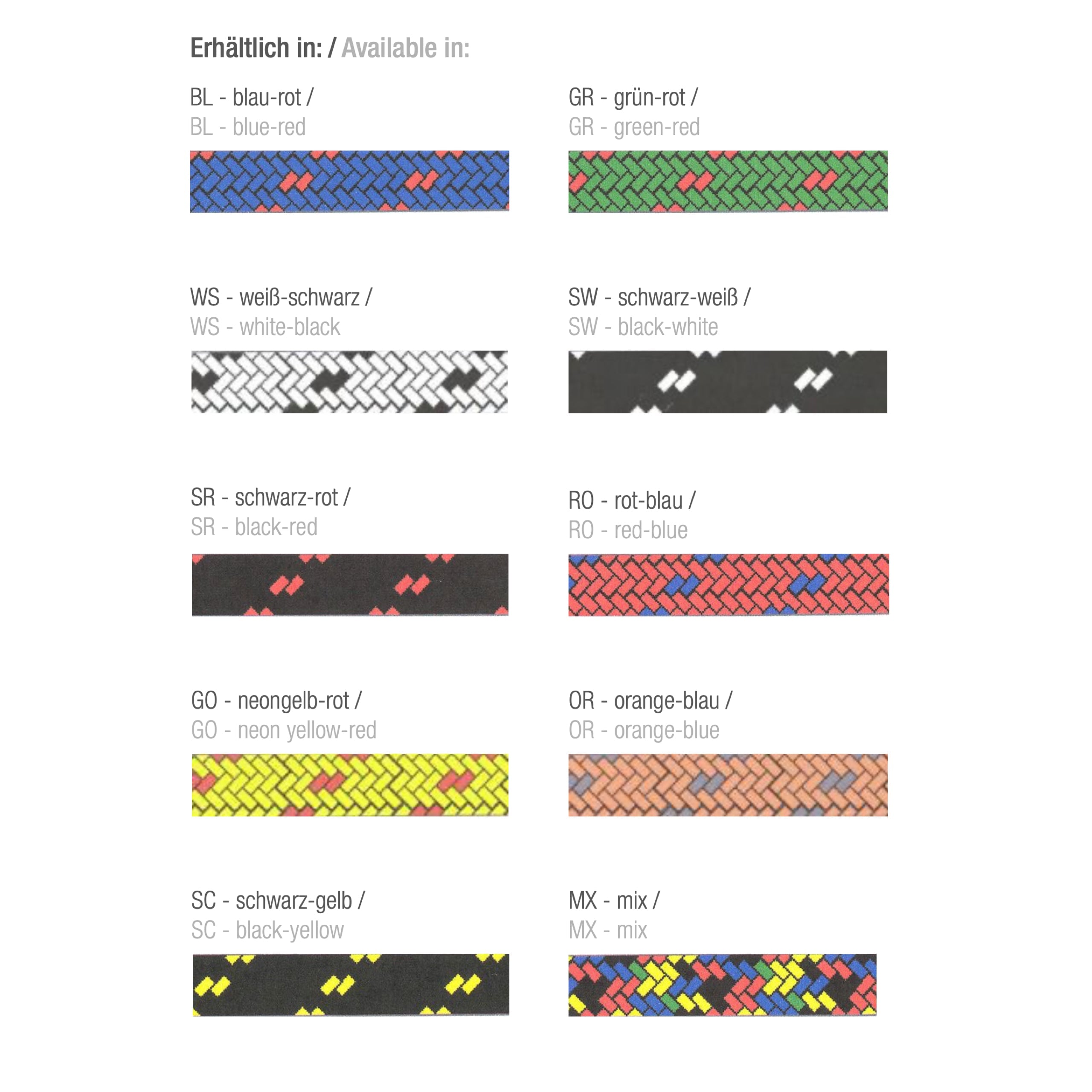 Trimmleine | Ø 3-6mm | Meterware Trimm-Leinen Seilflechter Tauwerk GmbH 
