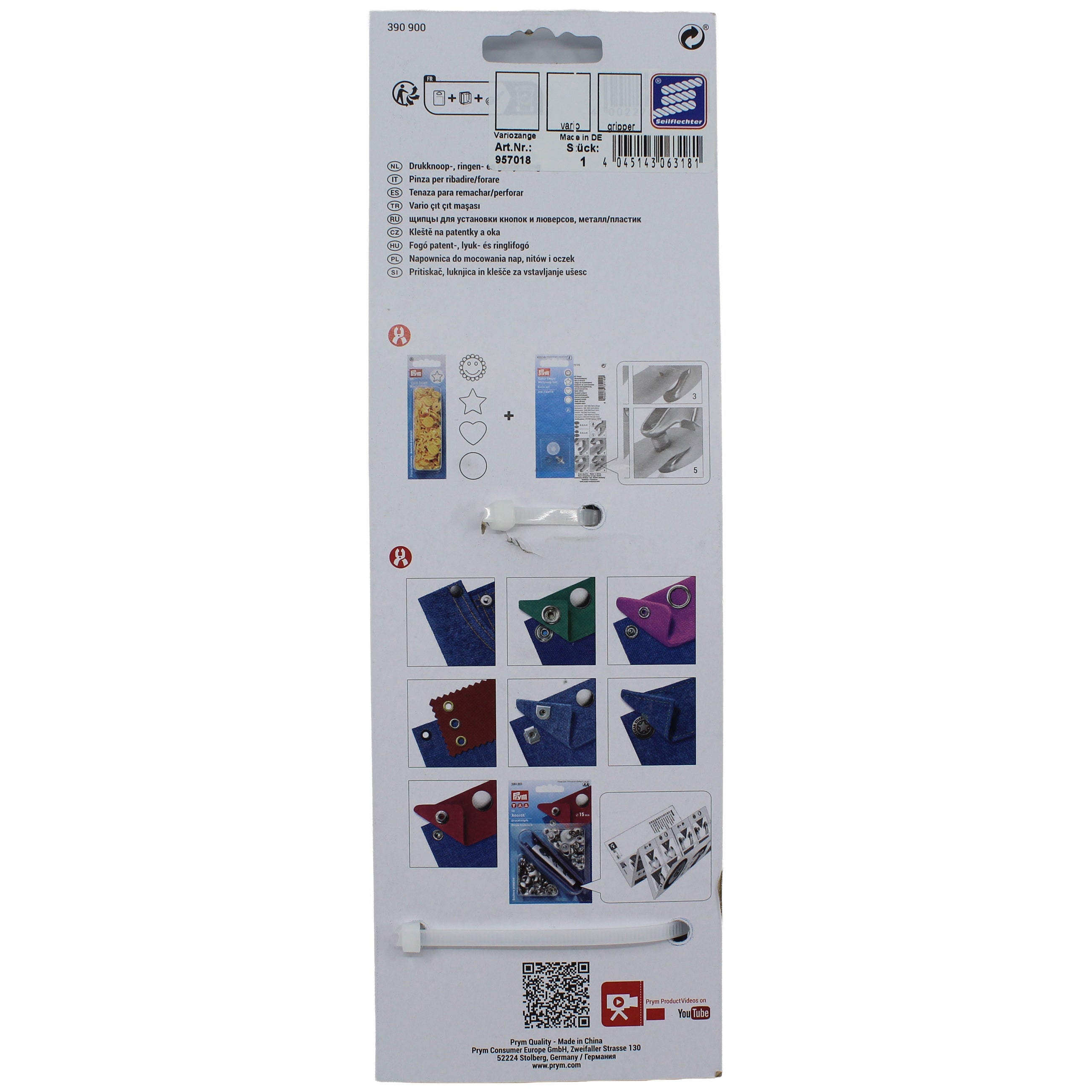 VARIO-ZANGE MIT LOCHWERKZEUGEN Vario-Zange PRYM 