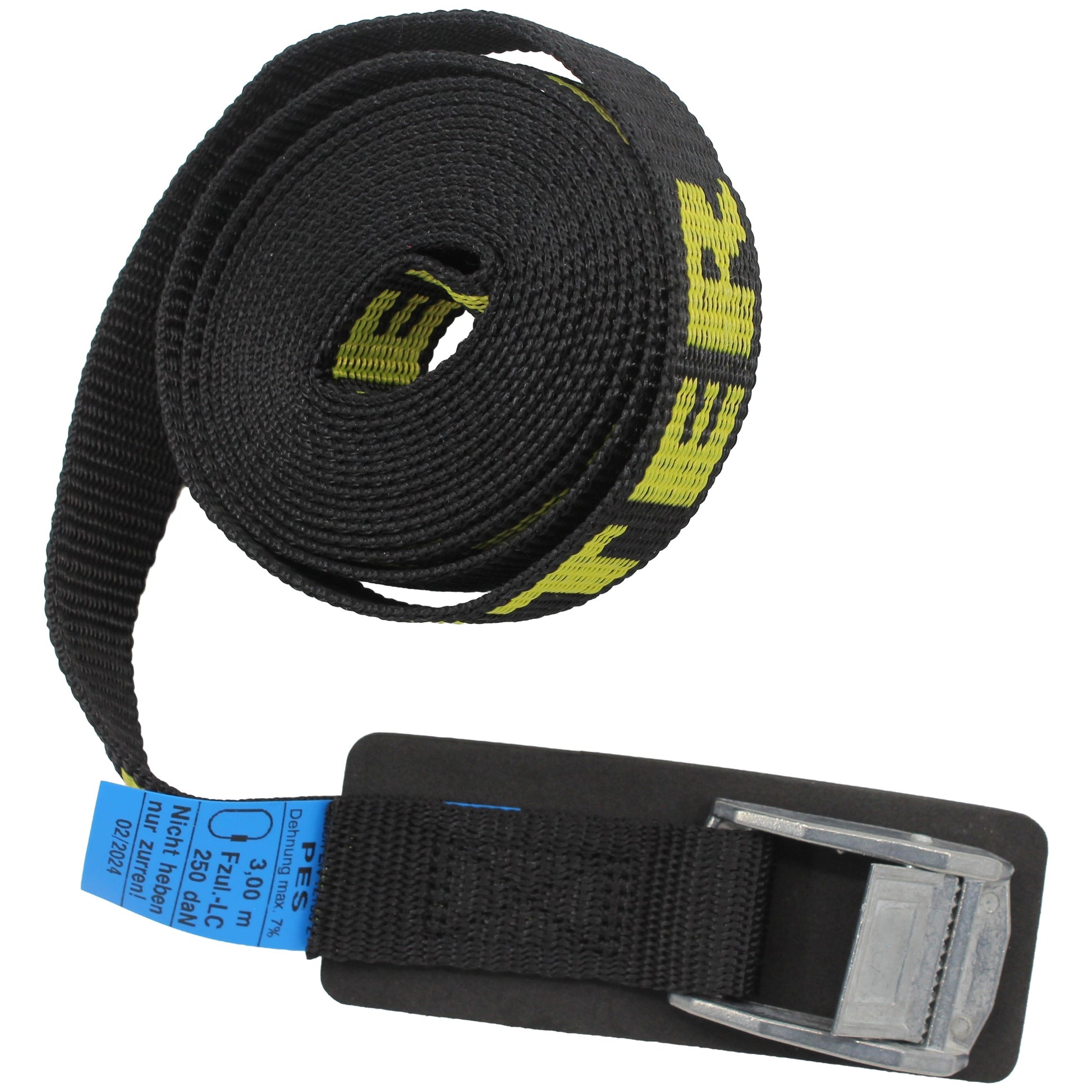 ZURRGURT "DER PREISWERTE" MIT UNTERLAGE, einteilig, 25 mm, Länge = 3 M Zurrgurte SEILFLECHTER Tauwerk GmbH 