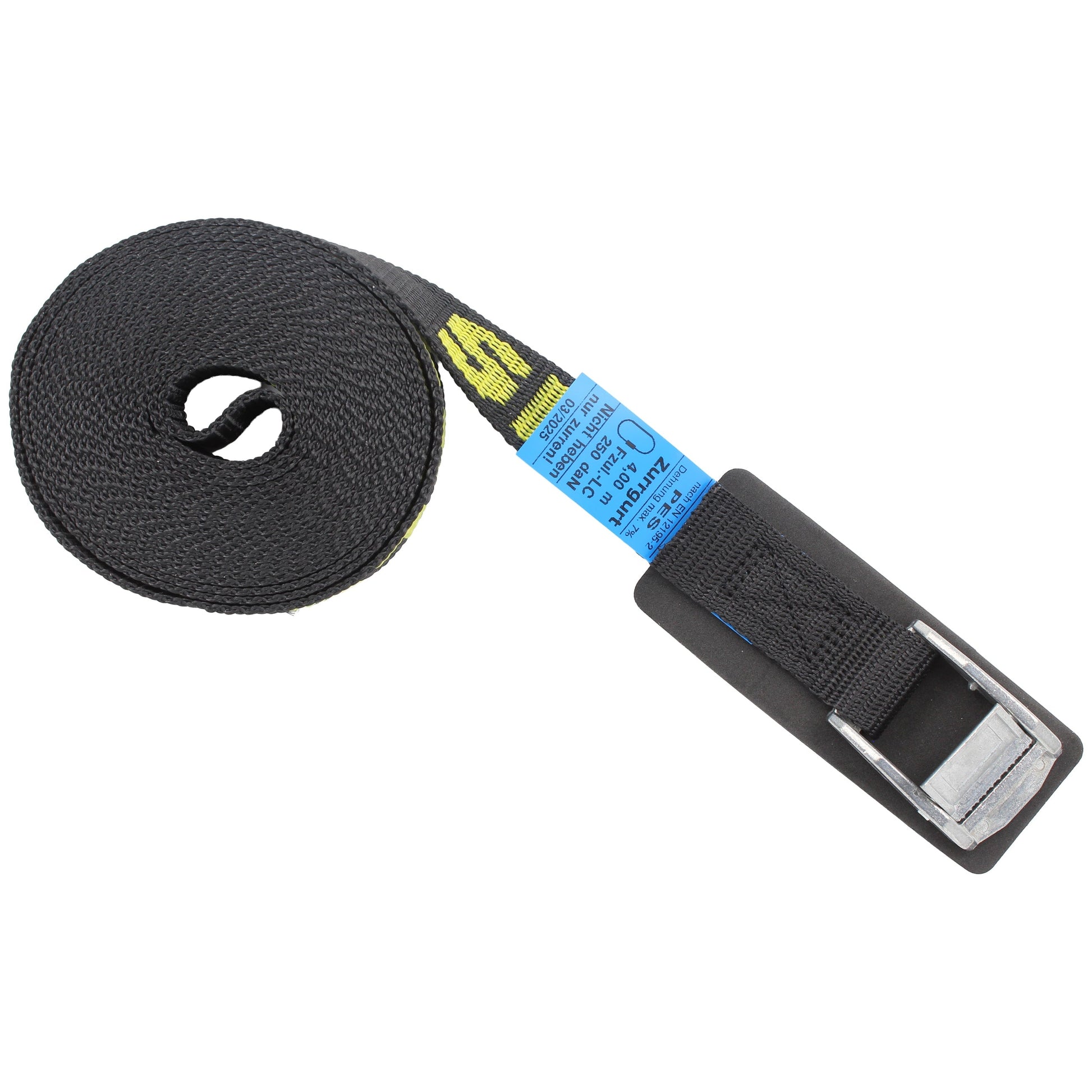 ZURRGURT "DER PREISWERTE" MIT UNTERLAGE, einteilig, 25 mm, Länge = 4 M Zurrgurte SEILFLECHTER Tauwerk GmbH 