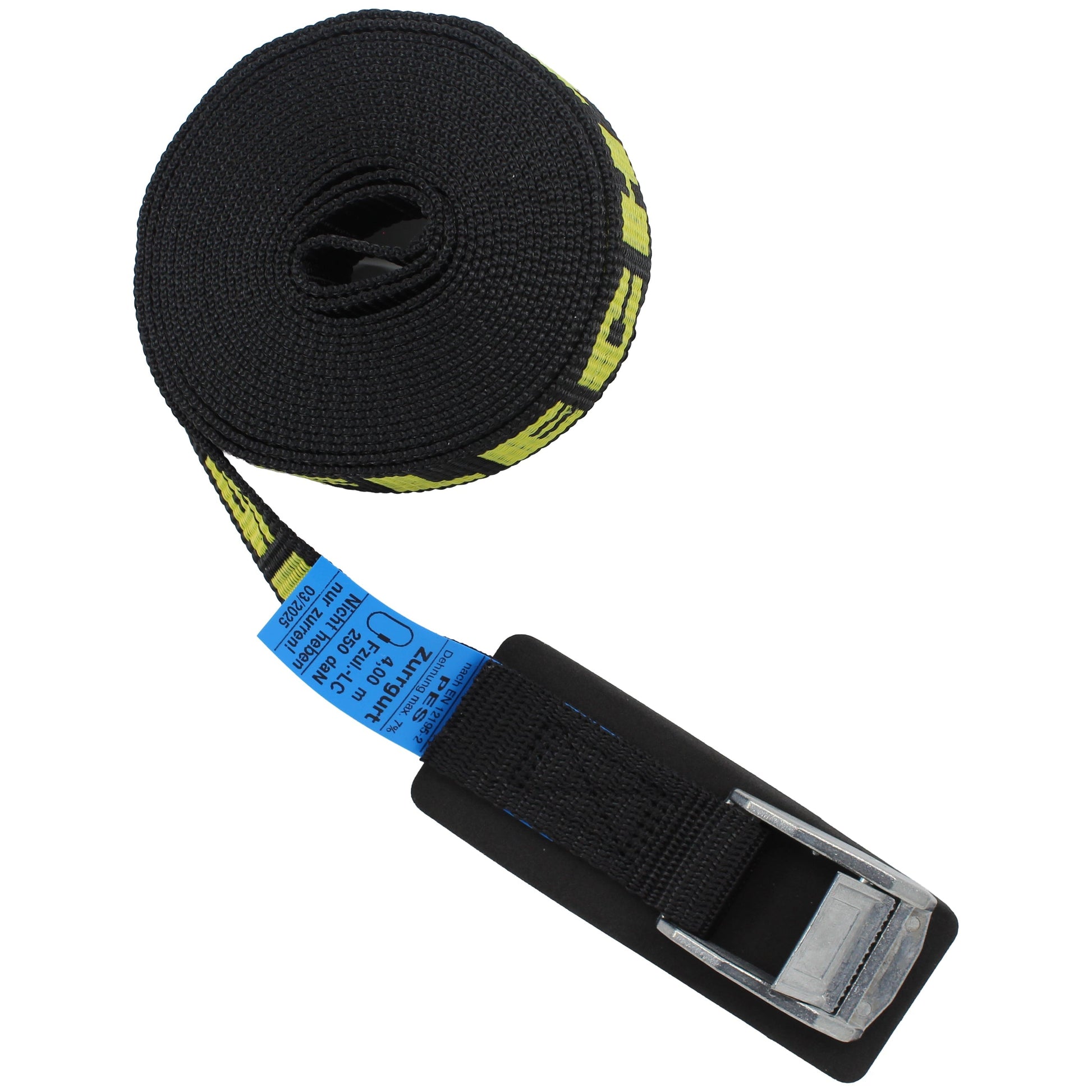 ZURRGURT "DER PREISWERTE" MIT UNTERLAGE, einteilig, 25 mm, Länge = 4 M Zurrgurte SEILFLECHTER Tauwerk GmbH 