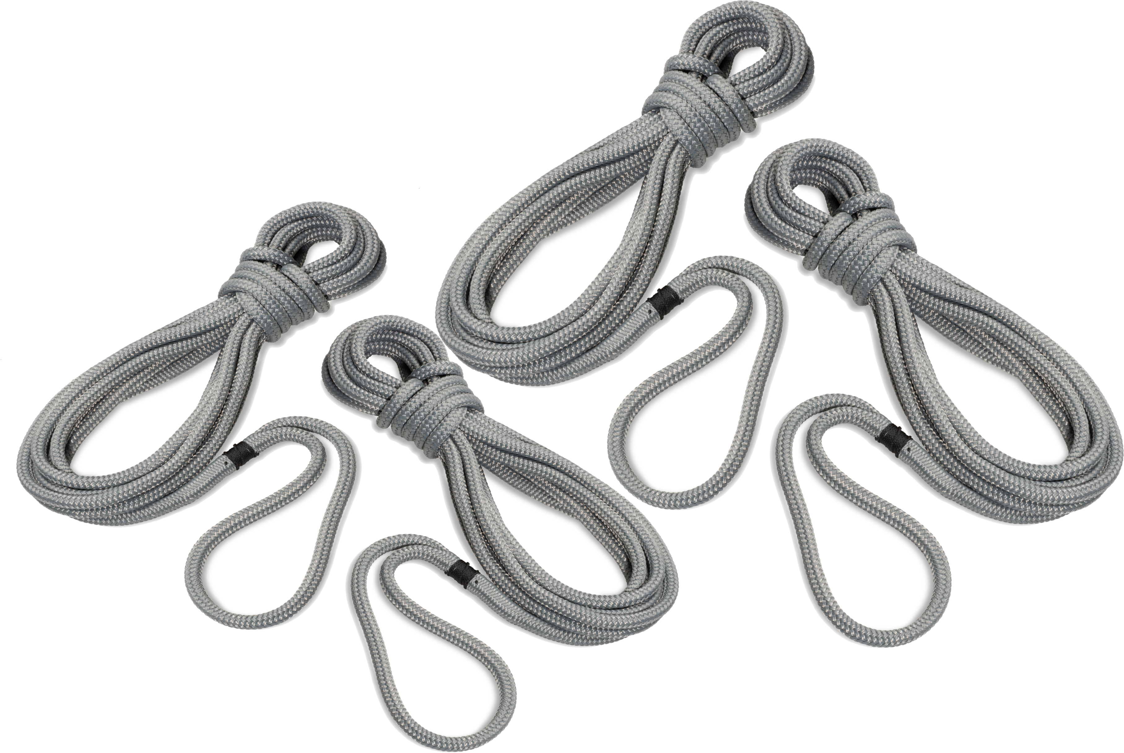 Set mit 4 Taifun®-Festmachern silbergrau Set mit 4 Festmachern „Taifun“ von Seilflechter, Farbe: Silbergrau, aus strapazierfähigem Polyester, mit gespleißtem Auge. Perfekt für sicheres Festmachen von Booten.