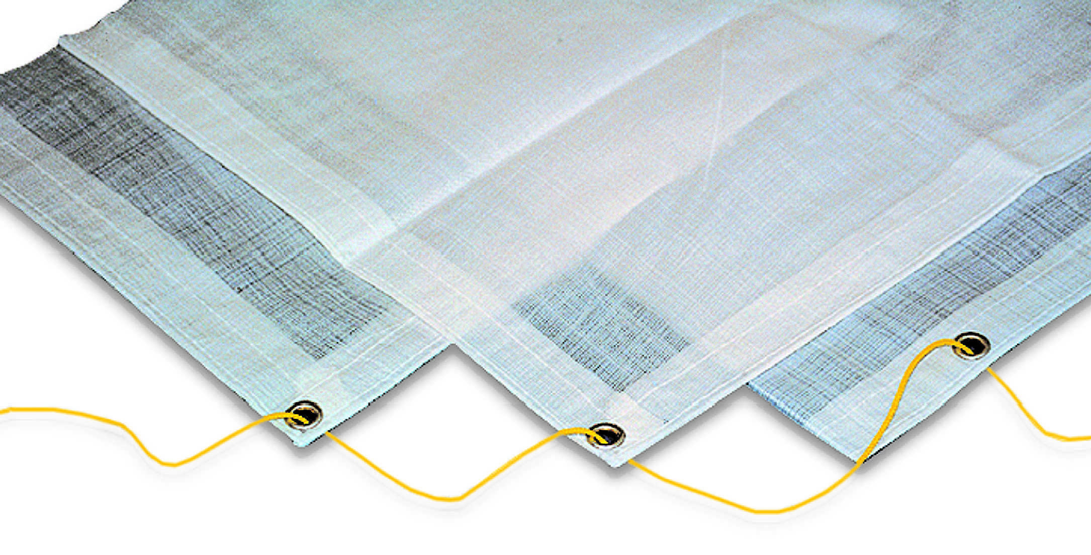 Polyband-Rechteck-Bootsplane weiß 250 g/qm Polyband-Rechteck-Bootsplane weiß 250 g/qm